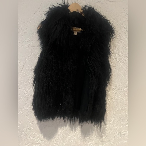 Michael Kors angora black vest size small - Picture 2 of 3